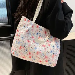 LULU & SKY Floral Printed PU Oversized Structured Tote Bag image 2