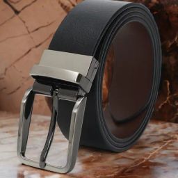 Crusset Black Leather Formal Belt for Men-image-48