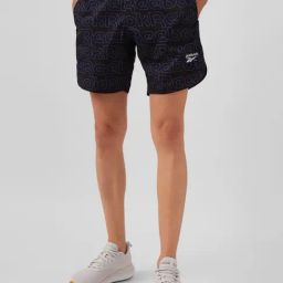 Reebok Navy Regular Fit Logo Printed Training Sports Shorts-picture-25