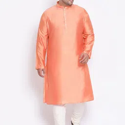 KISAH PLUS Men Coral Woven Design Straight Kurta-image-40