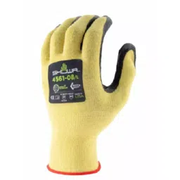 Showa Yellow Elastane Cut Resistant Cut Resistant Gloves Size 10 Nitrile Foam Coating, SHO45615-picture-1