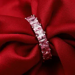 VOGUE PANASH Silver-Plated Stone Studded Finger Ring-image-7