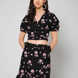 PURYS Black Printed Co-Ord Set-image-54