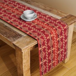 Alina decor Brown & Red Digital Printed Table Runner-31