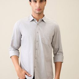Parx Men Slim Fit Ditsy Printed Pure Cotton Casual Shirt-picture-44