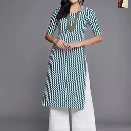 Anouk Rustic Selection Of 2 Chevron Printed Round Neck Straight Kurtas-48