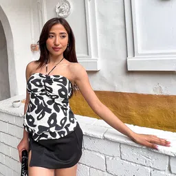 Stylecast X Hersheinbox Print Halter Neck Layered Top-image-51