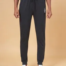 Ajile by Pantaloons Dark Grey Melange Slim Fit Printed Joggers-image-26