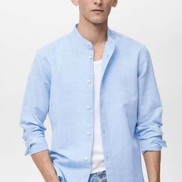MANGO MAN Men Linen Cotton Casual Shirt-image-98