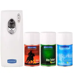 Airance Automatic Air Freshner Dispenser With 250 ml Each Musk, Khus (Vetiver) & Cool Splash Fragrance Refill- Spray Bottle (Pack of 4)-3