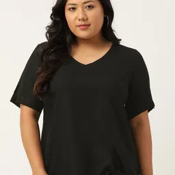 theRebelinme Women Black Plus Size Top-39