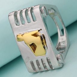 Voylla Men Silver-Plated Virgo Zodiac Symbol Designed Finger Ring-picture-49