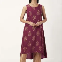 Rangmanch by Pantaloons Pink Printed A Line Kurta-image-47