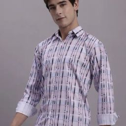 Jainish Brown Regular Fit Checks Shirt-image-19