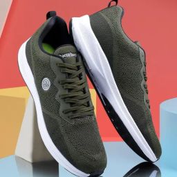 Bacca Bucci Men's PROJECT PLUS Olive Running Shoes-4