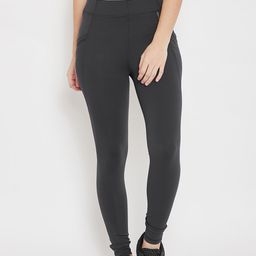 JUMP USA Women Charcoal Grey Solid Tights-image-64