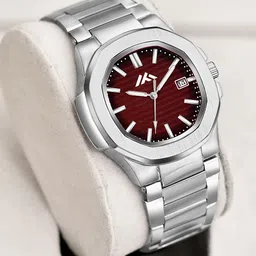 ON TIME OCTUS Men Brass Dial & Stainless Steel Bracelet Style Straps Analogue Watch MT-804-57