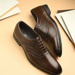 El Paso Solid Men Formal Brogues Shoes-image-69