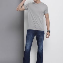 The Indian Garage Co Men Bootcut Light Fade Stretchable Jeans-image-96