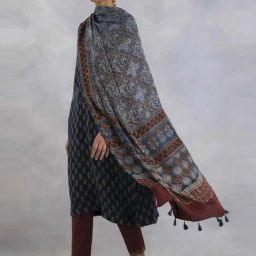 Folksong By W Blue Printed Dupatta-42