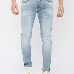 Spykar Light Blue Cotton Slim Fit Jeans-picture-18