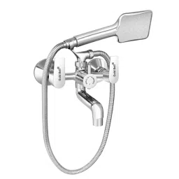 Gold Bell Prime Full Brass Wall Mixer with Crutch Bend and Hand Shower, 2-1-Round+Prime+Ucut-image-95