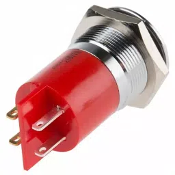 RS PRO Red Panel Mount Indicator , Mounting Hole Size 22 mm, Termination Type Solder Tab, Model No 211617 image 3