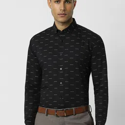 V Dot Men Button-Down Collar Horizontal Striped Cotton Slim Fit Formal Shirt-image-83