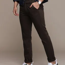 WROGN Men Slim Fit Chinos Trousers-image-88
