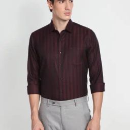 Arrow Red Cotton Regular Fit Checks Shirt-picture-31