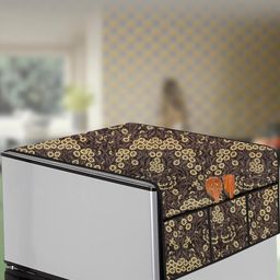 The Furnishing Tree Mustard Printed Refrigerator Cover-image-67