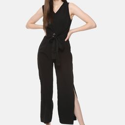 Belle Fille Black Solid Basic Jumpsuit-image-28