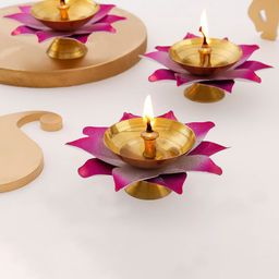 IGP 3 Pcs Elegant Lotus Diyas-image-40