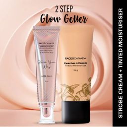 Faces Canada 2-Step Glow Getter Makeup Kit - Rose Gold Strobe Cream & Tinted Moisturizer - Light-picture-21