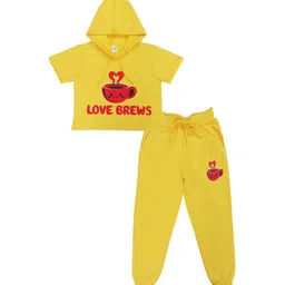 Clothe Funn Girls Printed T-shirt & Joggers Co Ords-image-37
