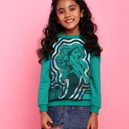 Bonkids Disney Princess Featuring Full Sleeves Little Mermaid Ariel Printed Sweatshirt -Blue-image-20
