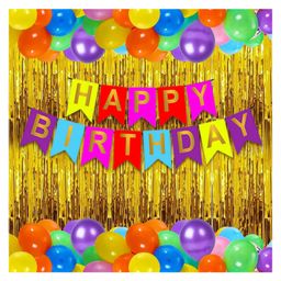 Party Props Happy Birthday Balloon Decoration Set Multicolour - Pack Of 42-image-49