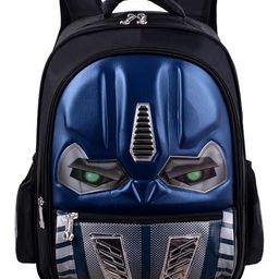 Happy Hues Kids 3D School Backpack with Luminous Eyes- Schoolbag Waterproof Lightweight Backpack for Kids- Dark Blue - 17 Inch-image-85