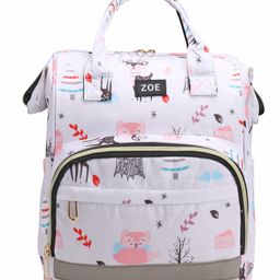 Zoe Multi-storage Animal Printed Travel Friendly Diaper Backpack- Grey-picture-27