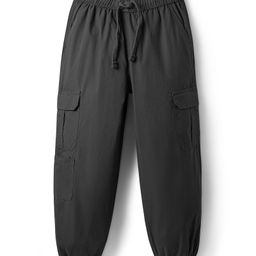 Pine Kids Cotton Elastane Woven Full Length Trouser With Cargo Pockets - Black-image-20