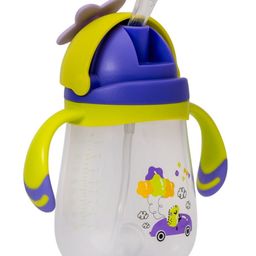 Adore Flora! Baby Straw Sipper with Gravity Ball & Twin Handle-300ml - Green-26