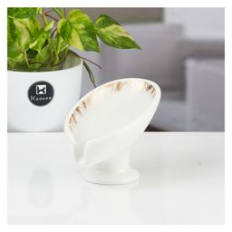 KOOKEE Ceramic Soap Holder Dish, Set of 1 Bathroom Accessories for Home, White (11170)-picture-46