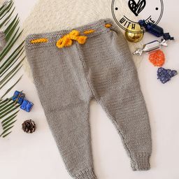 Woonie Solid Handknitted Pant - Grey-image-96