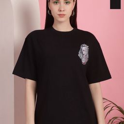 Tromko Women Pack of 2 Graphic Printed Round Neck Cotton Oversized T-shirts-picture-37