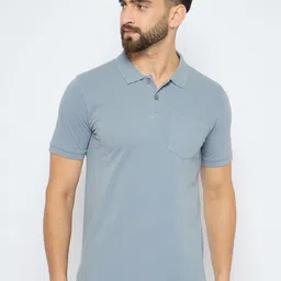 AXMANN Men Solid Polo Collar Cotton T-shirt-32