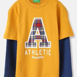 United Colors of Benetton Boys Typography Printed Round Neck Pure Cotton Oversized T-Shirt-image-93
