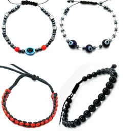 Dynamic Retail Global Unisex 4 Pieces Beaded Wraparound Bracelets-image-53