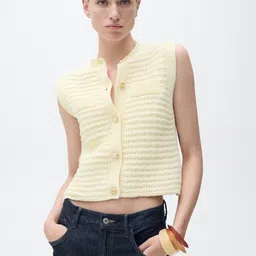 MANGO Jewel Button Knitted Cardigan-image-14