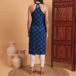 Anouk Rustic Floral Printed Halter Neck Straight Kurta-34