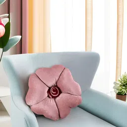 Kuber Industries Pink Rose Shaped Pre-Filled Cushion-picture-2